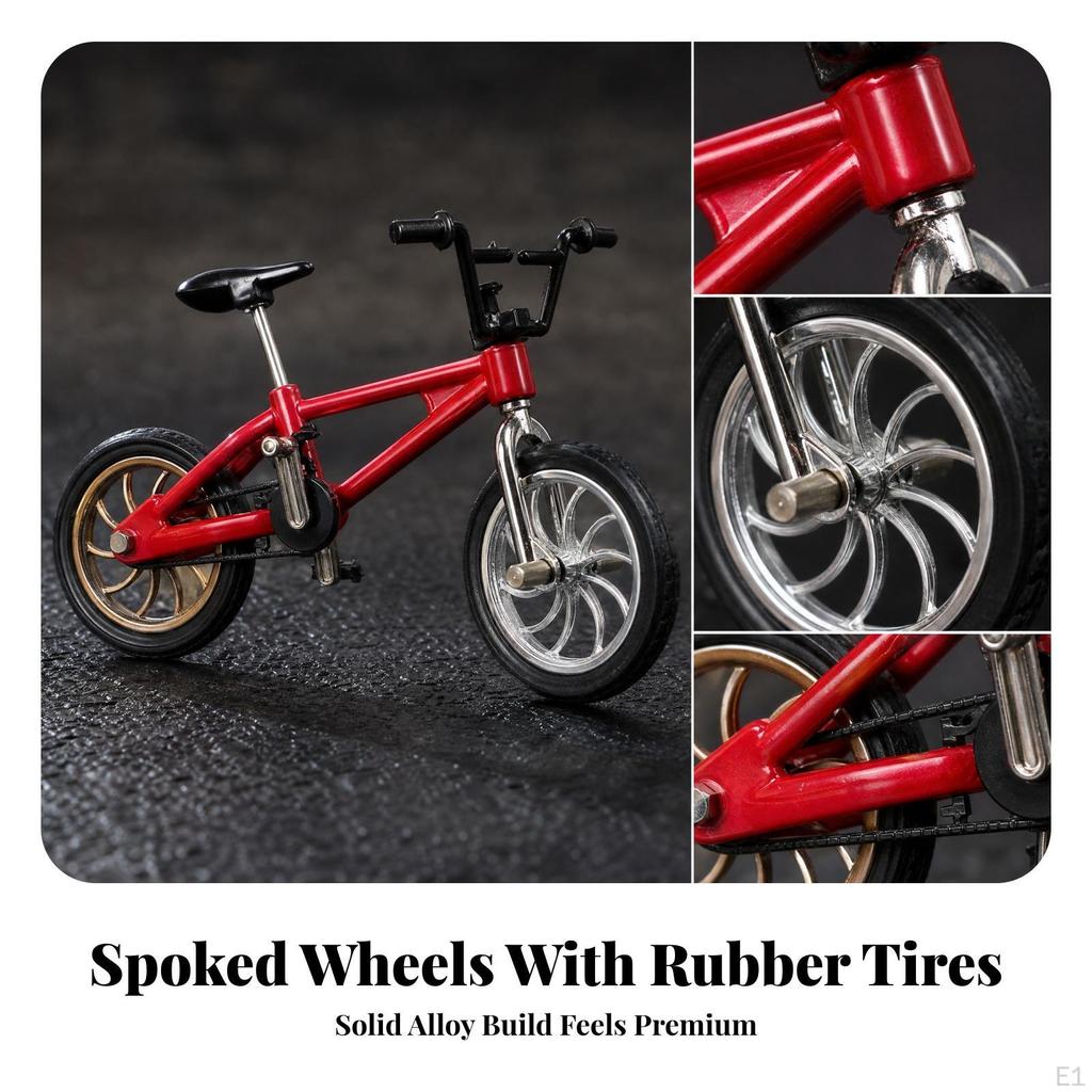 Realistic Alloy Cycle Model | Sturdy Metal Frame, Compact Desk Display Size, Miniature Toy Bike