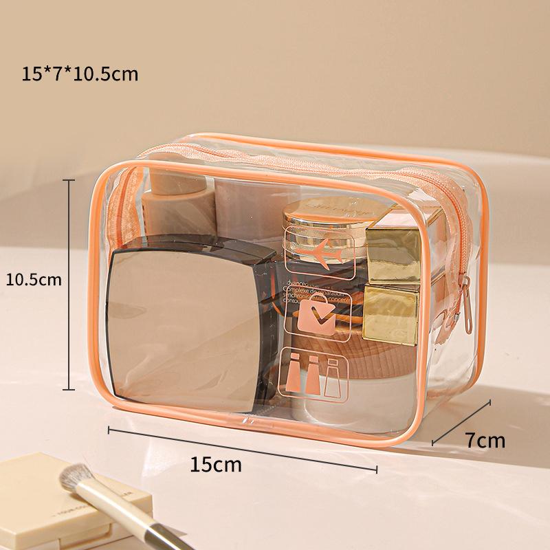 Clear Toiletry Bag Durable PVC Travel Makeup Cosmetic Organizer With Zipper Closure Travel Accessorie