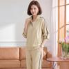 Yalu Women's Casual Zip-Up Sportswear Two-Piece Set