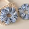 Blue Velvet Scrunchies Elastic Rhinestone Hair Rope Cute Hair Accessories  Streetwear
