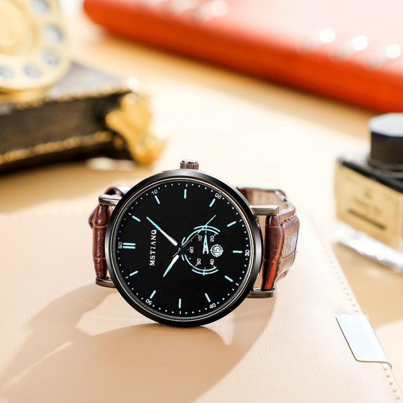 Men'S Watch Fashion Business Style Waterproof Versatile Quartz Watch