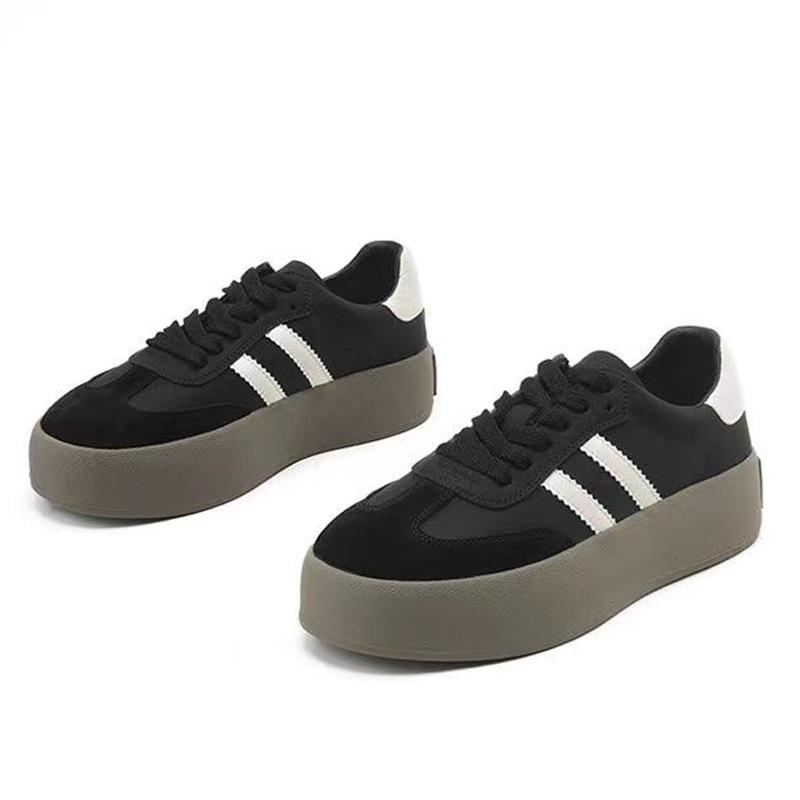 

Немецкие кроссовки для увеличения роста, женские, новые, весенние и осенние, белые туфли, кроссовки Muffin Small Casual Board Shoes с толстой подошвой 40