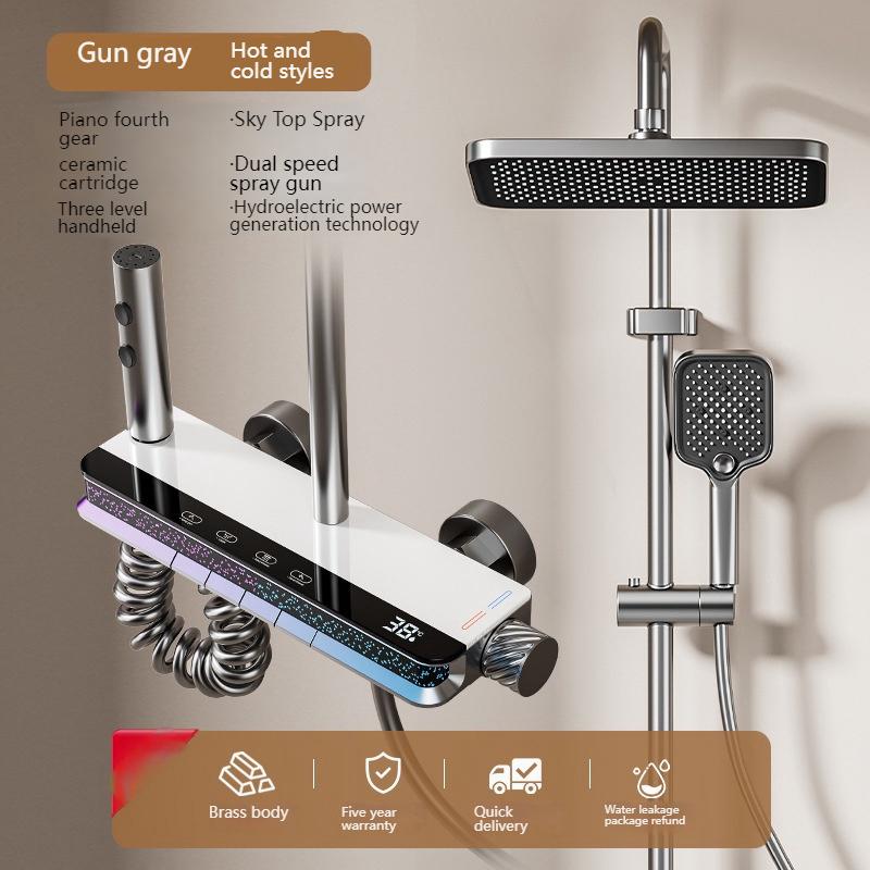 

Душевая кабина с цифровым дисплеем и атмосферой звездного неба, душевая система для ванной комнаты, современные смесители для ванны, душевая лейка Style A