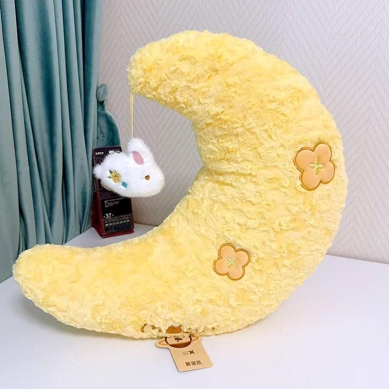 

Plush Bear Moon Rabbit Comfort Pillow With Pp Cotton Filling For Sleep And Relaxation Osmanthus