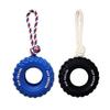 1pc Durable Rubber Tire Chew Toy for Large Dogs Interactive Training Teeth Cleaning Biting Resistant Border Collie Pet Dog
