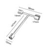 1pc T Handle 3Way Hex Socket Wrench Trifork Three Prong For Cycling Repair Tool Metal Polishing Wrench For Furniture Maintenance