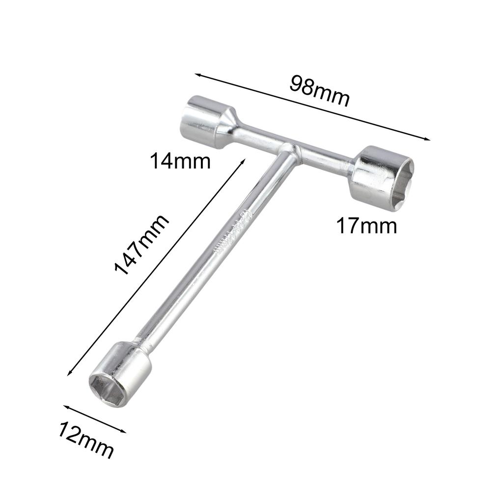 1pc T Handle 3Way Hex Socket Wrench Trifork Three Prong For Cycling Repair Tool Metal Polishing Wrench For Furniture Maintenance