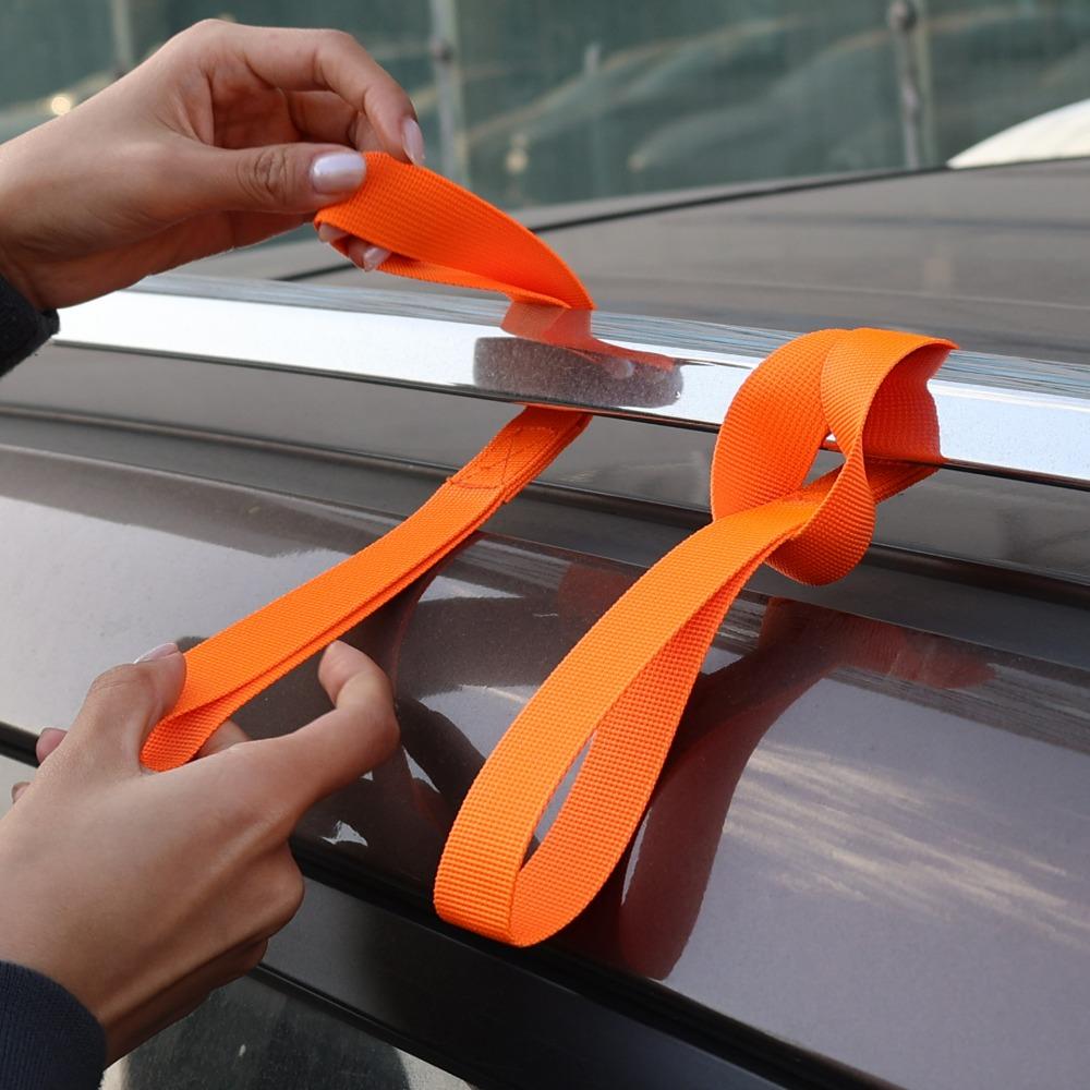 Soft Loops Tie Down Straps Secure Trailering Hauling Towing Rope Belt for Motorcycle Motorbike ATV Snowmobile Prevent Scratch