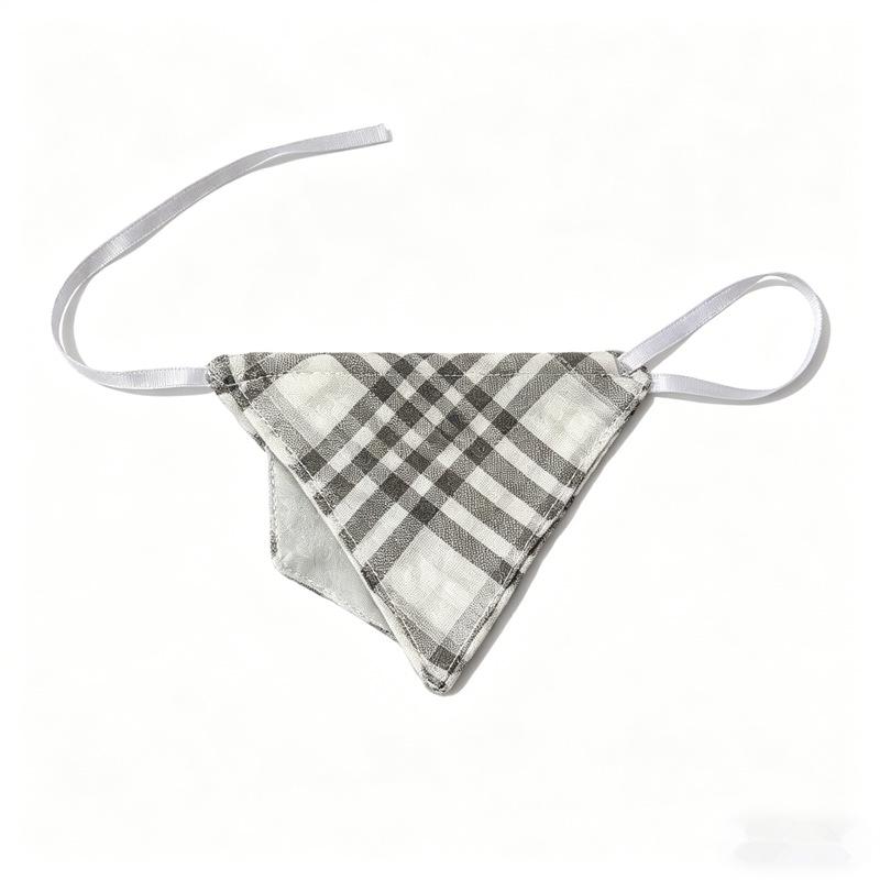 Baby Doll Triangle Scarf and Bib - Plaid/Solid Color Options