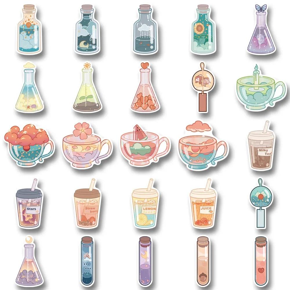 10/30/50pcs Cute Ins Style Cartoon Drink Bottle Stickers Creative Graffiti Sticker Decoration Luggage Phone Laptop Guitar Decals