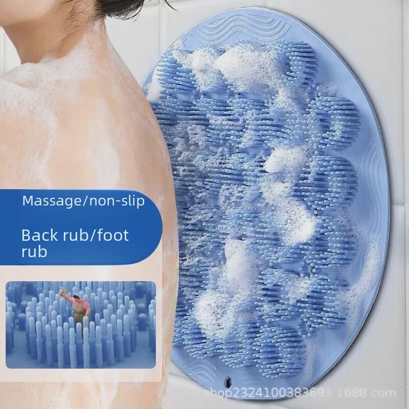 "Lazy Scrub: Non-Slip Waterproof Bath & Back Scrubbing Mat"