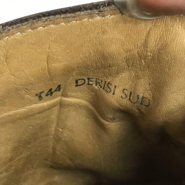 T44 DERISI SUD Military Officer Short Boots Italy 90s Vintage Size 28.5-29.5 Brown(USED)