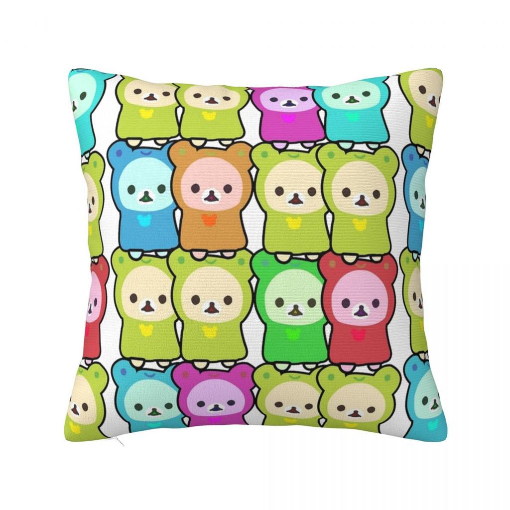 Korilakkuma Rilakkuma Pillowcases Room Cartoon Bears Cushion Case Funny Pillow Cover 4040