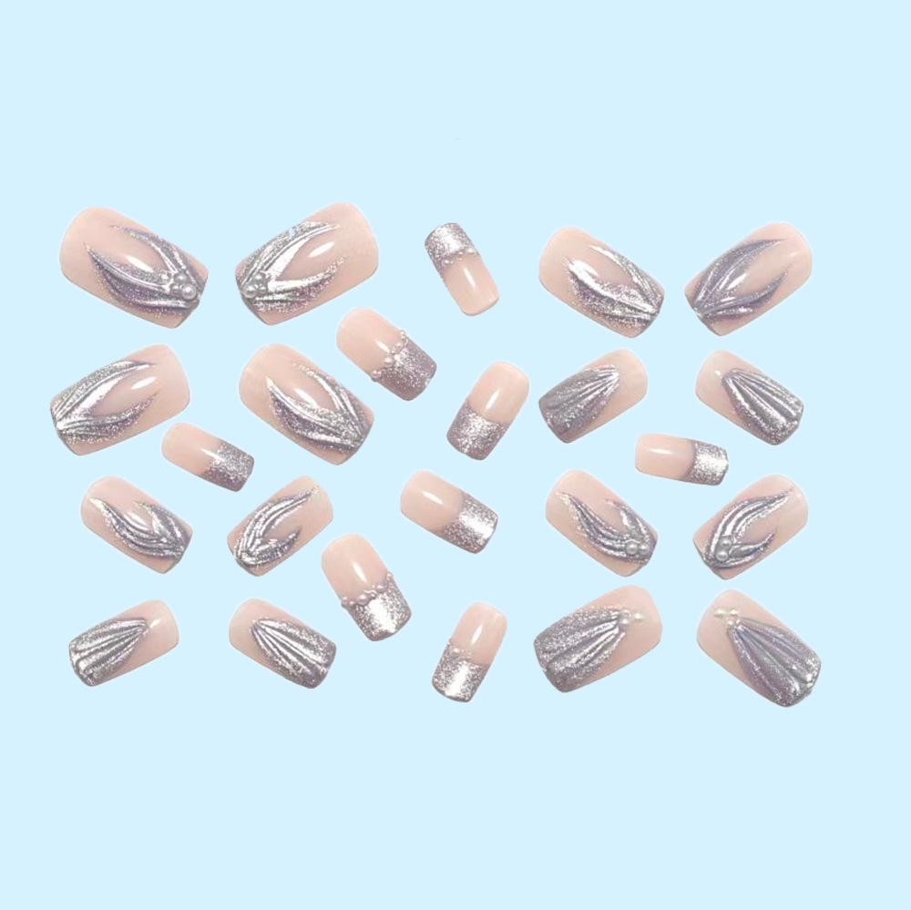 Traumhafte Meerjungfrau Katzenauge Perlen 3D Maniküre Aufkleber - DIY Falsche Nägel