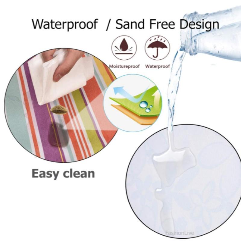 1 Stück 145 cm × 200 cm Wasserdichte Picknickdecke - Outdoor Strand Sanddicht Langlebige Matte, Geeignet für Strand, Camping, Wandern (Faltbar)