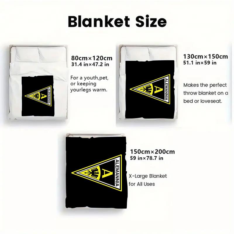 Alemannia 2D Flat Pattern Flannel Blanket High quality All Seasons Warmth and Comfort Perfect for Christmas Gifts.DMT0925078