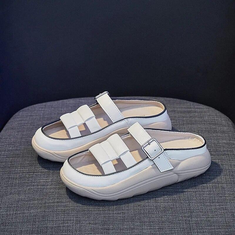 

Сандалии Женские Летние Новые Trendyol Шлепанцы Пляжная Обувь Женские Мюли Дамские Удобные Толстая Подошва Повседневная Обувь Дизайнерская 35