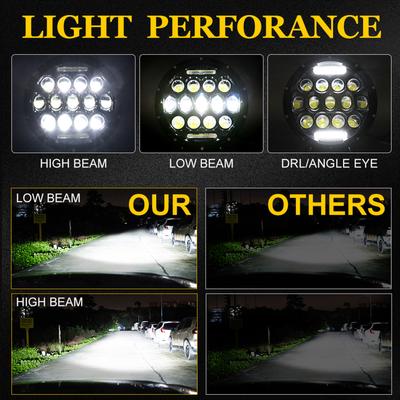 1 Stücke 7 Zoll Auto Motorrad LED Scheinwerfer 200 Watt 6000 Karat IP67 Wasserdicht DRL/Abblendlicht/Fernlicht Scheinwerfer