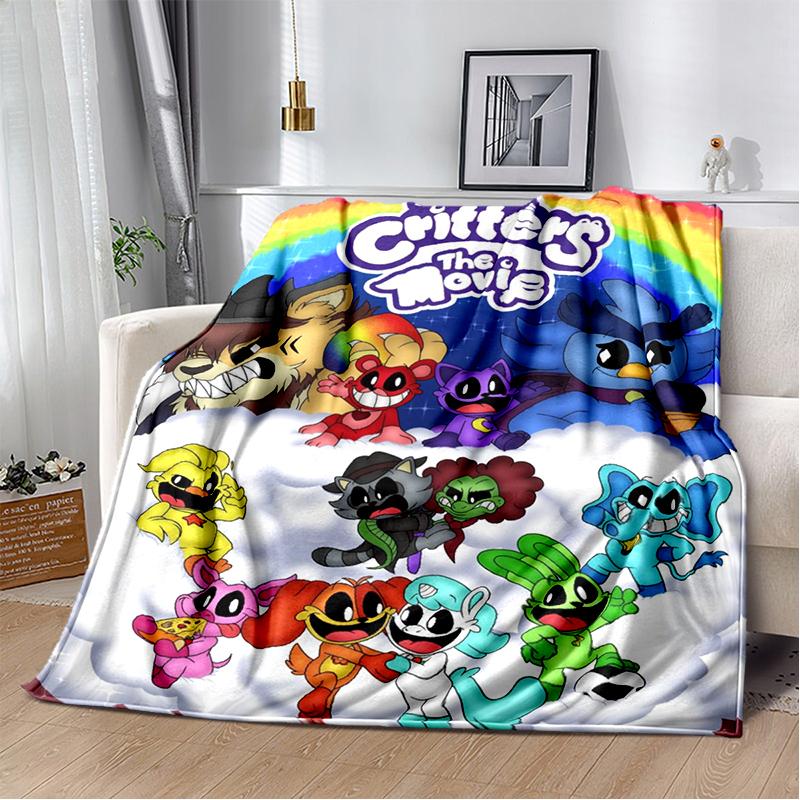 Cartoon S-Smiling C-Critters Catnap Craftycorn Soft Plush Blanket,Flannel Throw Blanket for Living Room Bedroom Bed Sofa Cover