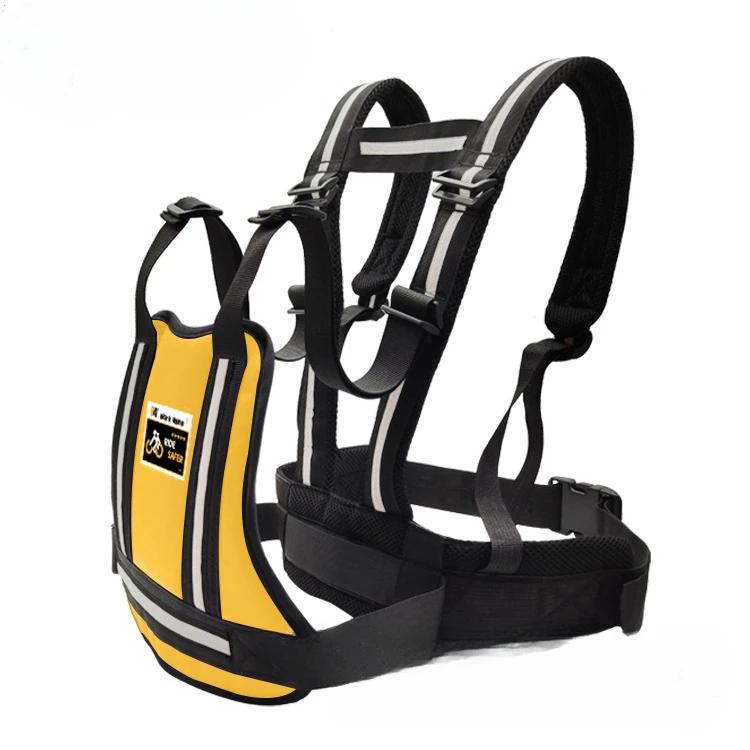 Adjustable Motorcycle Safety Belt Child Reflective Rear Seat Grab Handle Strap Harness Motorcycle Breathable Harness Anti-Drop
