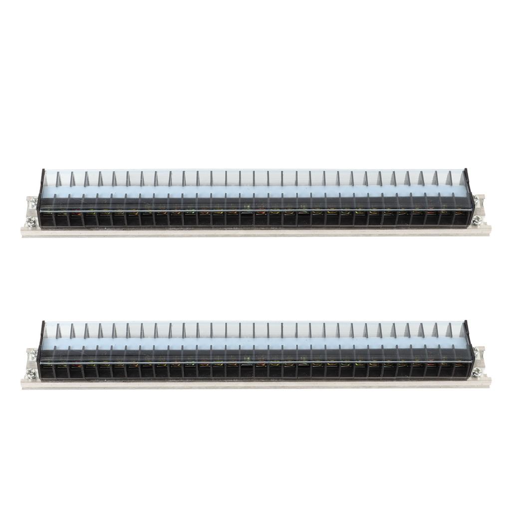 2PCS 660V 15A Wire Barrier Block Rail Type Wiring Terminal Bar Universal for Distribution System