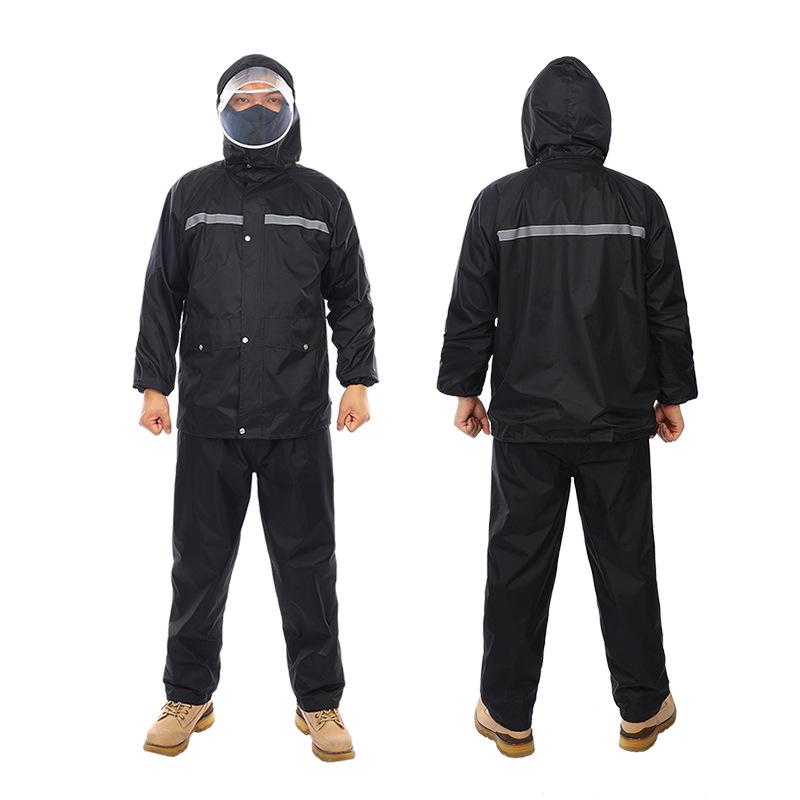 Raincoat rain pants set electric vehicle motorcycle outdoor whole body rainstorm protection split reflective rider special raincoat