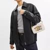 Coach X Peanuts Snoopy Collaboration Nolita 19 Cartoon Print Hardware Accessories Litchi Grain Leather Mahjong Bag Handbag Small CBM76-IMCAH