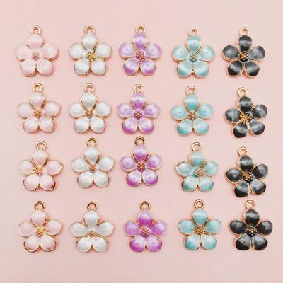 Koreanische K Gold Blume Anhänger Halskette - Multicolor Legierung DIY Schmuck Accessoire