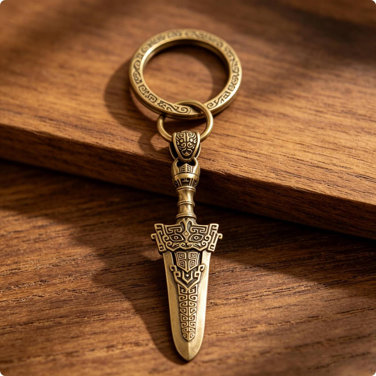 Pendant Geometric Engraving Engraved Pattern Accessory Inlaid Copperring