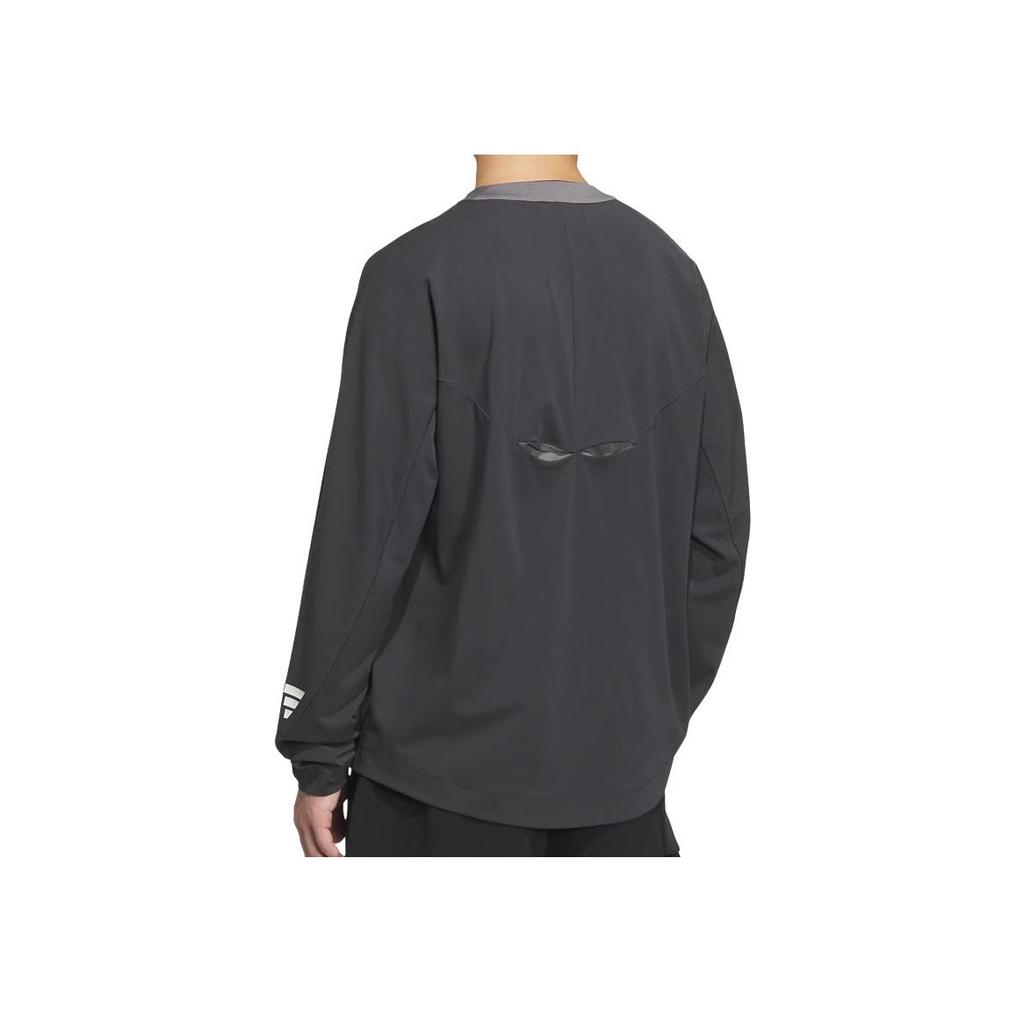 adidas Fustl Langarm T-Shirt Mode Bequem Vielseitig Herren Tops Grau JM6243