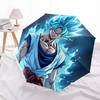 Vzor Goku Dragon Ball, automatický skládací deštník, přenosný a skládací design, 8 žeber, vánoční nebo narozeninový dárek.