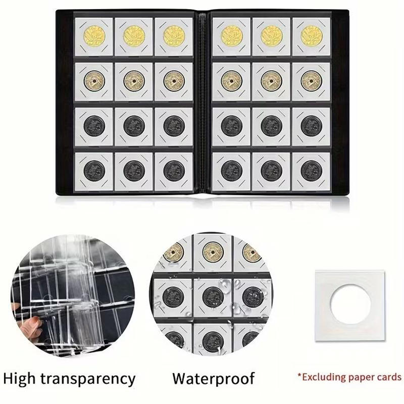 120 Large Pockets Commemorative Coin Collection Album Stamp Storage Book Ancient Coin Collection Scrapbook