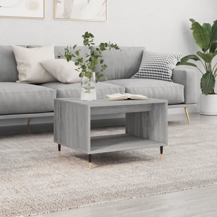 VidaXL Coffee Table Sonoma Grey 60x50x40 Cm Engineered Wood 829250