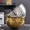 Hammered Wash Basin Large Capacity Soup Bowl Fashion Washing Basket Fruit