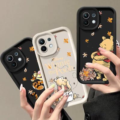Autumn Winnie The Pooh Leaves Case for Xiaomi 13T 14 14T 15 15T Pro 17 Ultra Poco M7 M8 F8 F7 X6 X7 X8 Pro Max Shockproof Cover