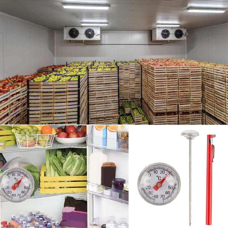 Wide Ranging Cold Storage Temperature Gauge Stainless Steel Probe FFit or Logistics Applications Corrosion Proof Design