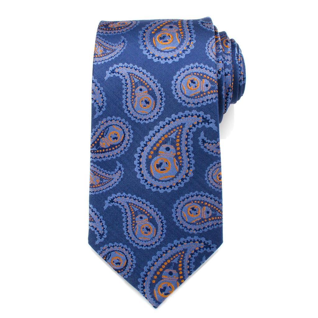 Star Wars Blue Paisley Tie [Cufflinks] BB-8 Sw-bb8ps-bl-tr