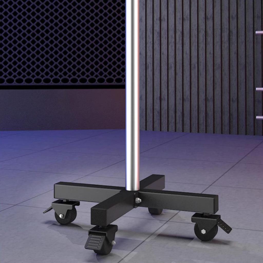 Barbell Plate Storage Trolley Locking Wheels Fitness Equipment Space-Saving