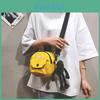 Street Style Canvas Shoulder Bag With Zipper And Inner Phone Pocket For Students