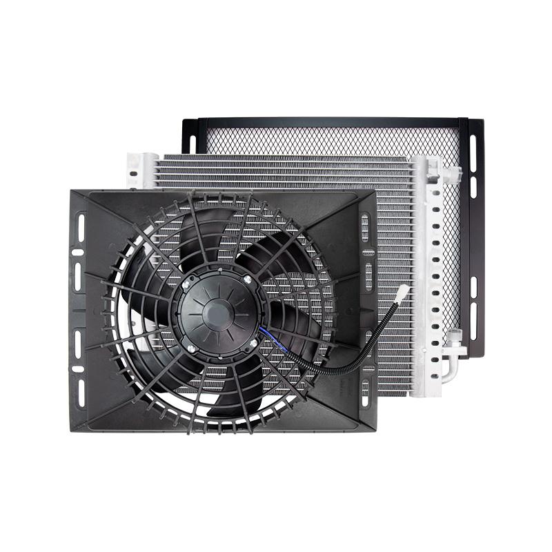 

14 x18 Universal Condenser Radiator Cooling Fan Set 120W with Radiator Net for Vintage Car Hot Rod Radiator A/C Conditioner 24V