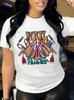 Nail Letter Pattern Printed Tshirt Fun Cartoon Street Unisexs Tshirt Fashion Casual Summer Colored Top