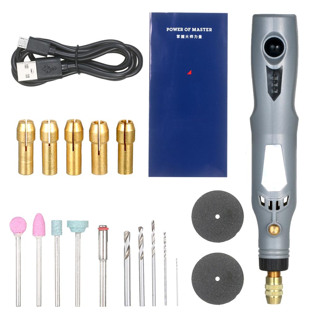 Multifunctional Mini Handheld Electric Grinder Set 6000 15000rpm Power Rotary Tool Kit Rechargeable 3 In 1 Polisher
