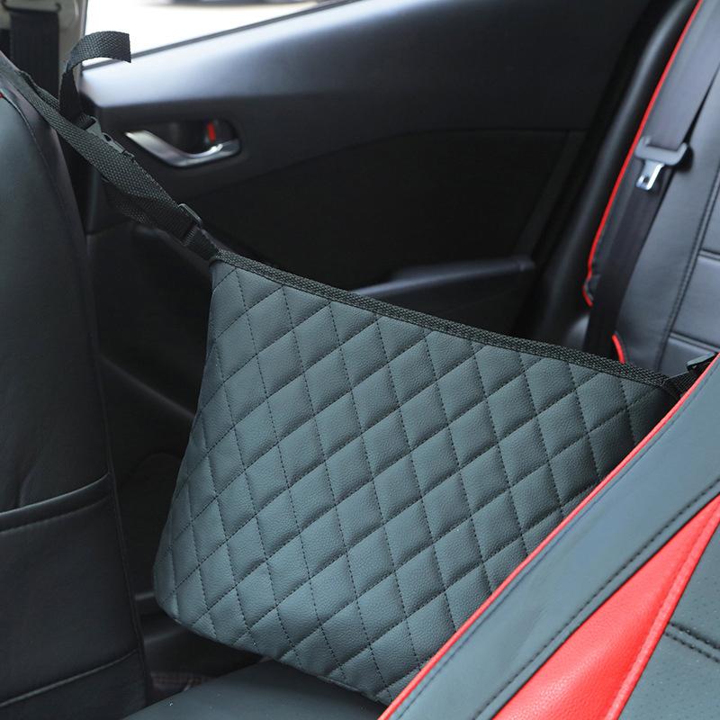 1 Stück Große Kapazität Leder Tasche Auto Mittelplatz Aufbewahrungsnetz Sitzlehne Aufbewahrung Waren Hänge Tasche Auto Stuhl Rücken Zubehör