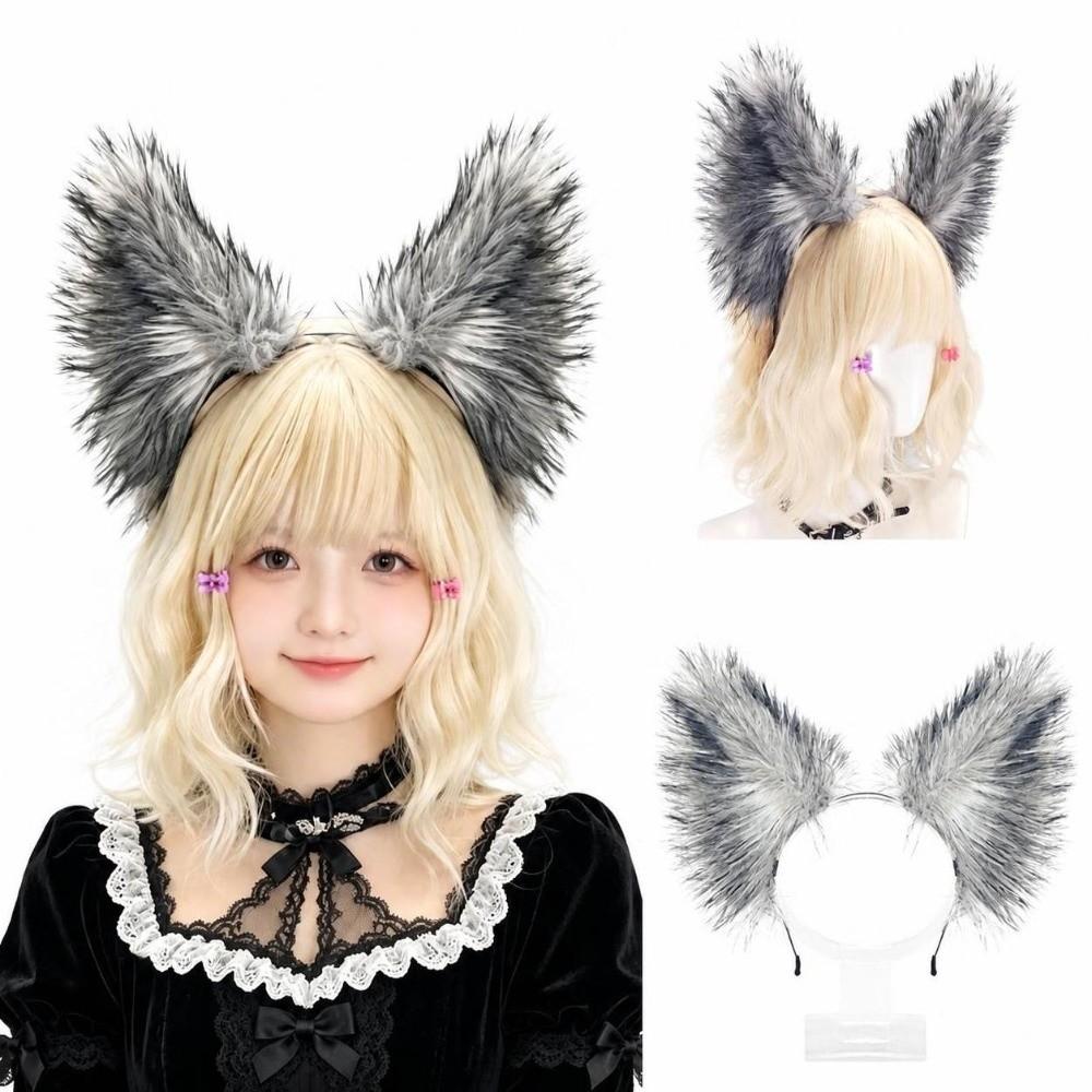 Faux Fur Animal Ear Headwear Realistic Furry Hair Band New Fox Ear Headband  Headwear