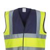 Yoko Unisex Adult Fluo 2 Band + Brace Hi-Vis Vest