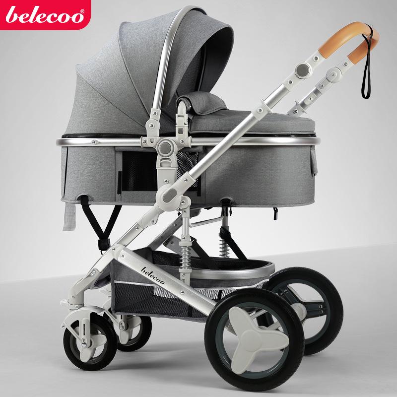 Belecoo Faltbarer Zwei-Wege-Kinderwagen mit Stoßdämpfung