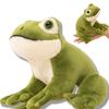 12cm Cute Cartoon Green Frog Plush Doll Kawaii Soft Amphibian Reptile Green Frog Plush Toy Home Decoration Gift For Children