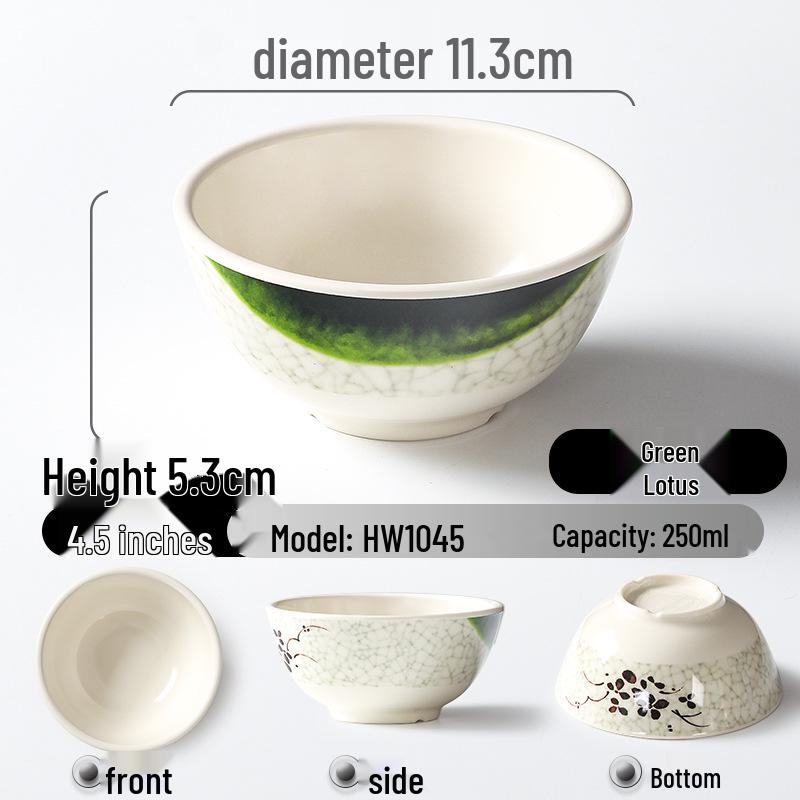 

Круглая меламиновая миска А5 - Универсальная для риса, супа, приправ и хот-пота. Идеально для ресторанов и коммерческого использования.