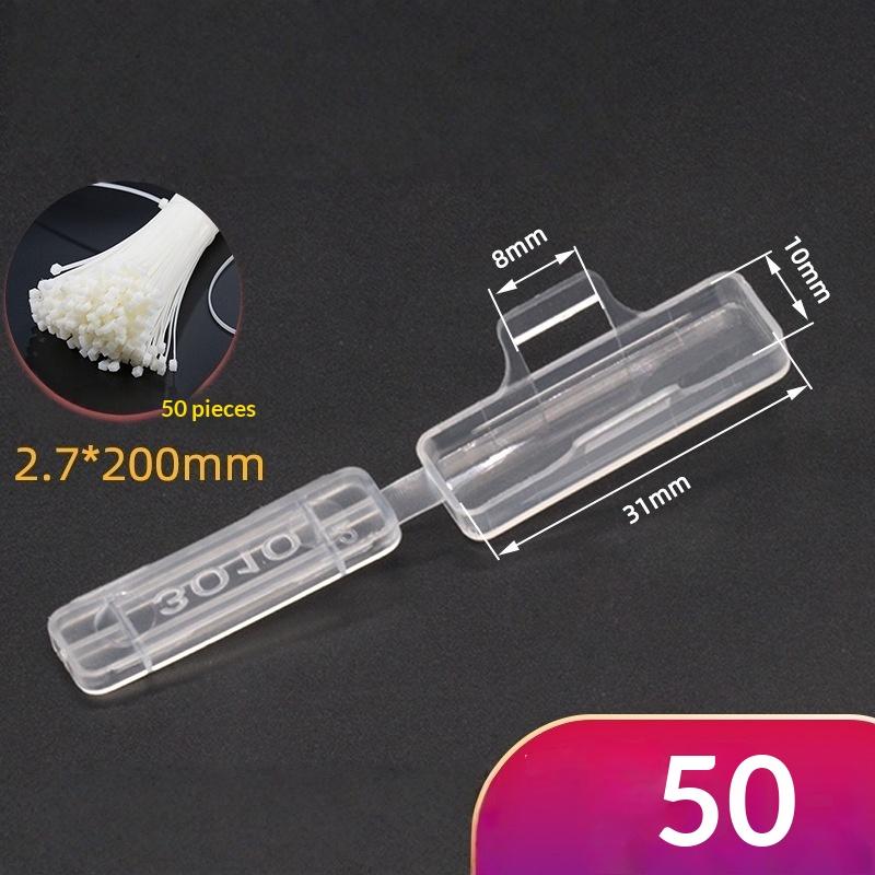 Wire Label Cable Tie Tag 50Pcs Plastic Transparent Case for Daily Office Home Network Cable Organization