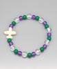 Bonbeau Vivid Color Airplane Charm Acrylic Ball Bracelet 6 Colors